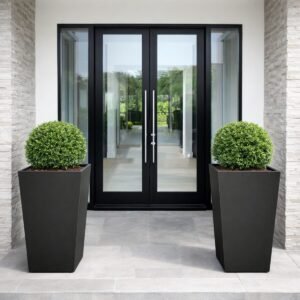Tall Trapezium Shaped Outdoor Aluminium Planter - Image 6