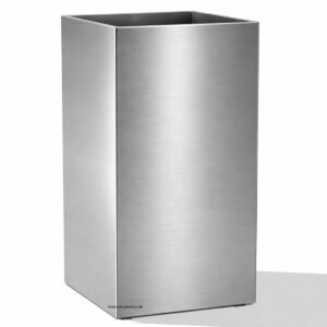 Tall Square Outdoor Stainless Steel Planter - Image 2