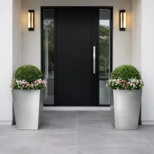 Tall Trapezium Shaped Outdoor Stainless Steel Planter - Image 3