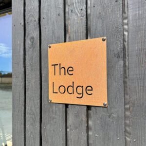 Square Corten Steel House Address Name - Image 4