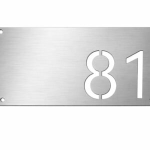 Stainless Steel Rectangle House Address Number Sign - Image 2