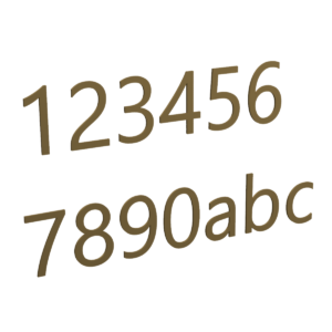 Self Adhesive Brushed Brass House Number or Letter - Image 2