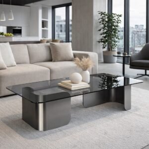 Avon Steel & Glass Coffee Table - Image 3