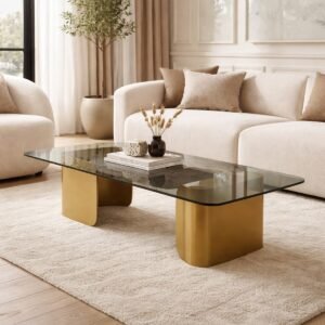 Avon Steel & Glass Coffee Table - Image 4