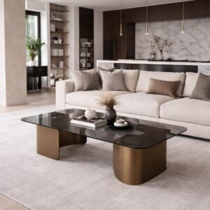 Avon Steel & Glass Coffee Table - Image 1