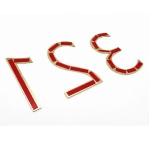 Self Adhesive Brushed Brass House Number or Letter - Image 6