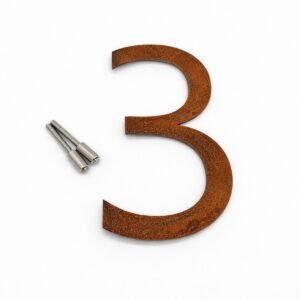 Floating Corten Steel House Number or Letter - Image 2