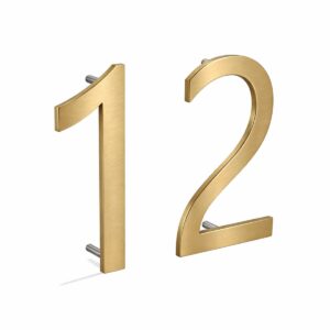 Floating Brass House Number or Letter - Image 2