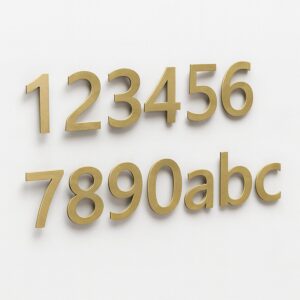 Floating Brass House Number or Letter - Image 3