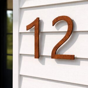 Floating Corten Steel House Number or Letter - Image 1