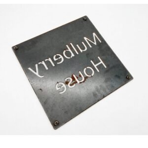 Square Corten Steel House Address Name - Image 12