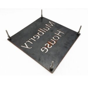 Square Corten Steel House Address Name - Image 13