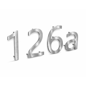 Floating Brushed Stainless Steel House Number or Letter - Image 2