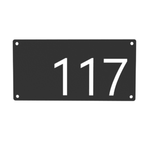 Powder Coated Rectangle House Address Number Sign - Image 2