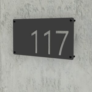 Powder Coated Rectangle House Address Number Sign - Image 3