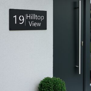 Powder Coated Rectangle Address Sign - Image 1