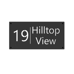 Powder Coated Rectangle Address Sign - Image 2