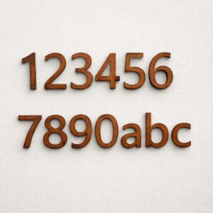 Self Adhesive Corten Steel House Number or Letter - Image 3