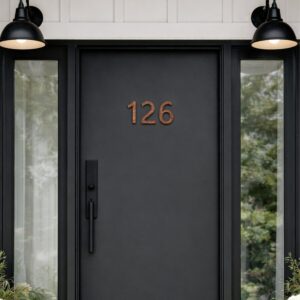 Self Adhesive Corten Steel House Number or Letter - Image 1