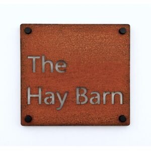 Square Corten Steel House Address Name - Image 5