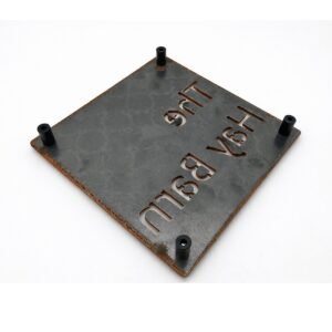 Square Corten Steel House Address Name - Image 10