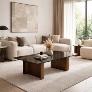 Thames Steel & Glass Coffee Table - Image 4