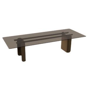 Thames Steel & Glass Dining Table - Image 4