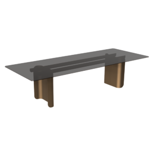 Thames Steel & Glass Dining Table - Image 5