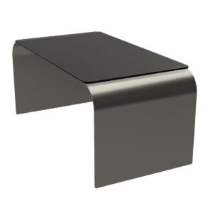 Waterfall Steel & Glass Coffee Table - Image 2