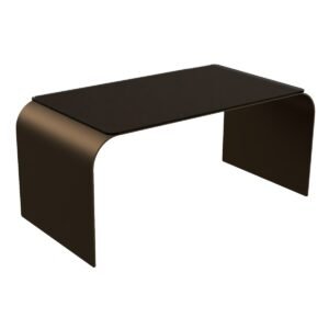 Waterfall Steel & Glass Coffee Table - Image 3