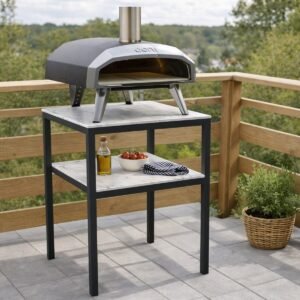 Square Outdoor Kitchen Pizza Oven Table - Image 1