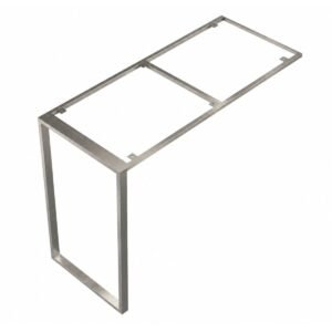 Brushed Stainless Steel Rectangle Shaped Breakfast Bar Leg With Top Support Frame - Image 3