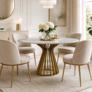 Curved Soho Round Dining Table Base - Image 2