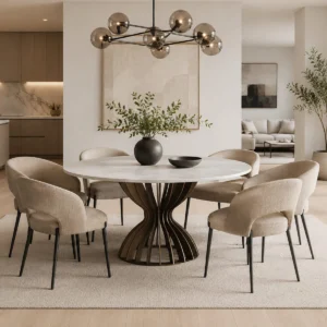 Hourglass Round Dining Table Base - Image 2