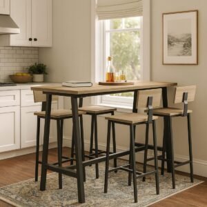 A Shaped Breakfast Bar Height Table Base With Top Support Frame - Image 4