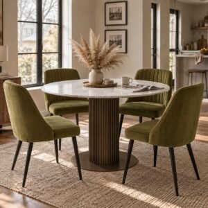 Bicton Round Pedestal Dining Table Base - Image 2